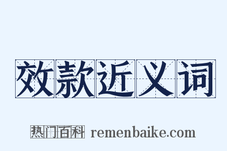 效款近义词是什么意思的图片